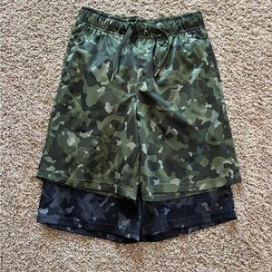 Lot of 2 Boys’ Camo Athletic Shorts Size M
